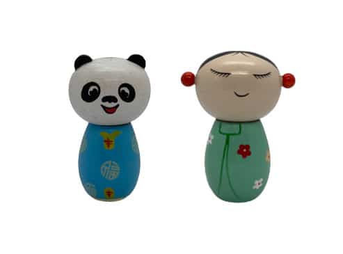 Fine Motor Toothpick Holder by Malaysia Toys - Panda and Asian Girl