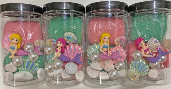 Mermaid Jars (Set of 4) Party Favours Gifts by Malaysia Toys