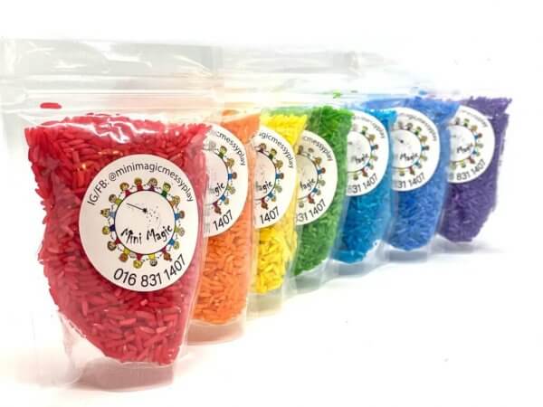 Rainbow Rice Sensory Fillers Materials by Malaysia Toys