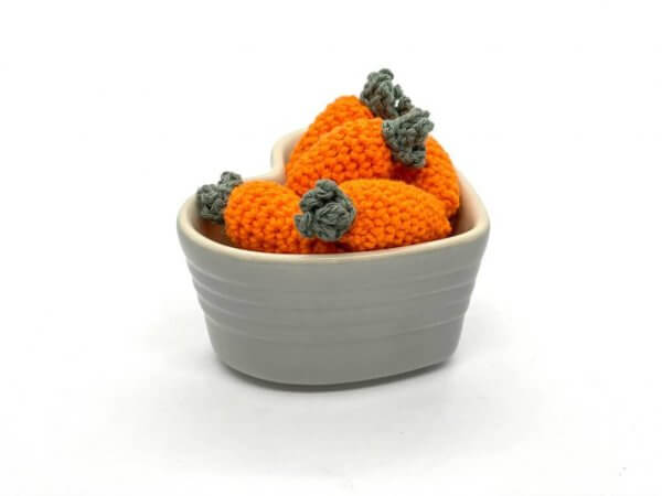 Crocheted Carrots in a Bowl by Malaysia Toys