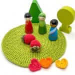Large Crocheted Round Play Mats by Malaysia Toys - Small World Play Example