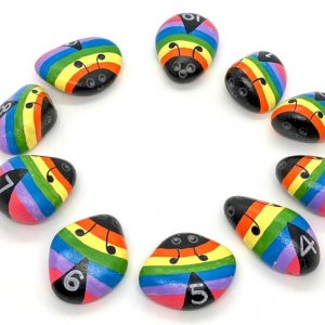 Rainbow Number Bugs Story Stones by Malaysia Toys