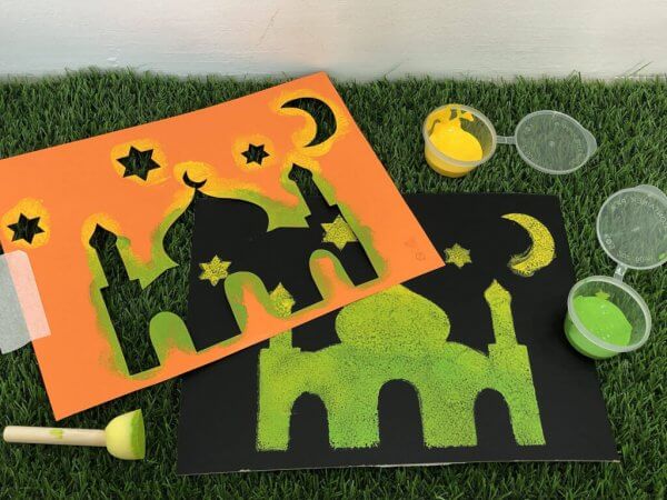 Special Edition Raya Busy Activity Box Kit by Malaysia Toys - Sponge Shadow Stamping