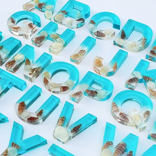 Ocean Resin Alphabets and Numbers by Malaysia Toys