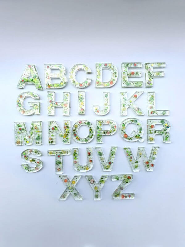 Resin Alphabets and Numbers by Malaysia Toys - Fruity