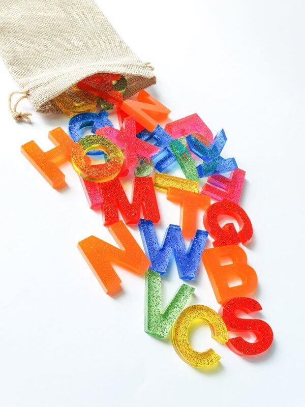 Resin Alphabets and Numbers by Malaysia Toys - Rainbow