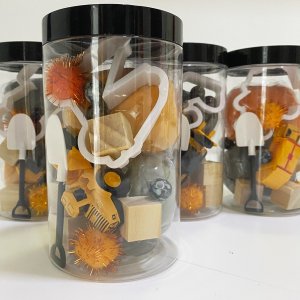Construction Jars Party Favours by Malaysia Toys