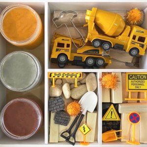 Construction Playdough Activity Kit Box by Malaysia Toys