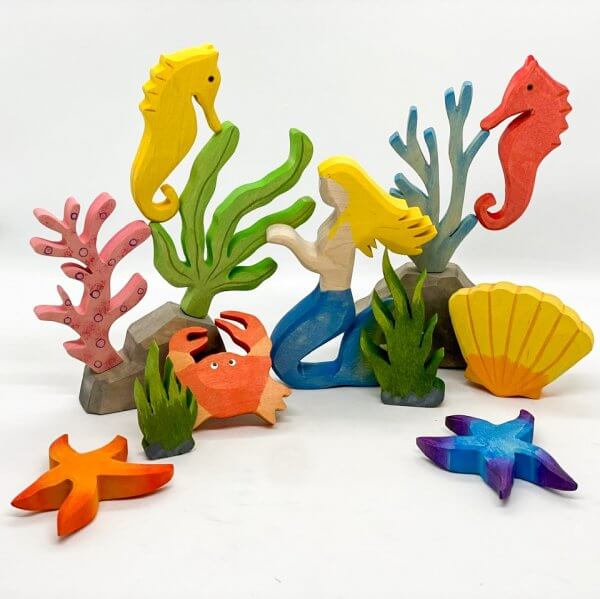 Wooden Sea Coral Scene by Malaysia Toys