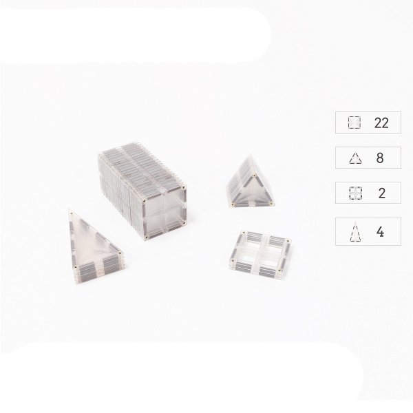 MNTL Magnetic Tiles Basic Pack 36 by Malaysia Toys