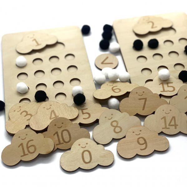 Wooden Number Counting Board by Malaysia Toys